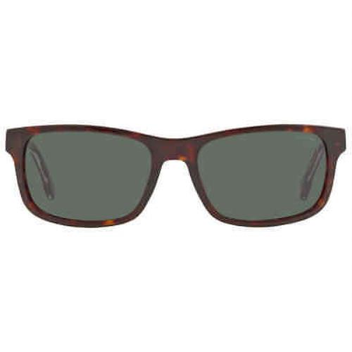 Carrera Green Rectangular Men`s Sunglasses Carrera 299/S 0086/QT 57