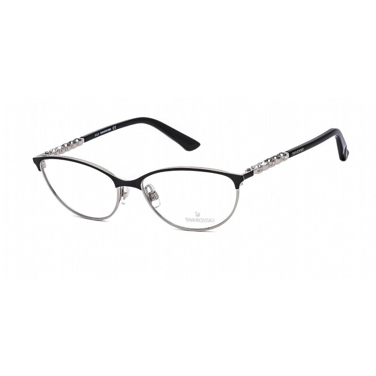 Swarovski SK5139 001 Oval Shiny Black Eyeglasses