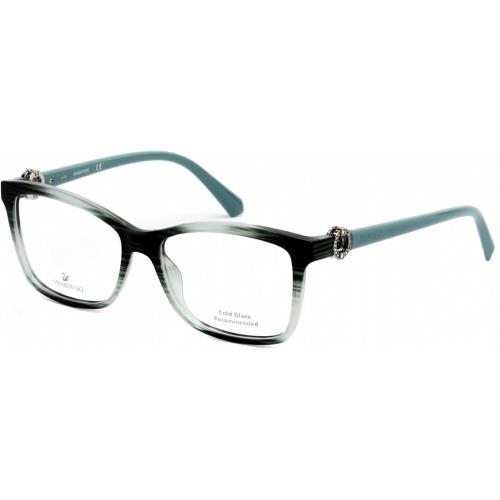 Swarovski SK5255 087 Square Shiny Turquoise Eyeglasses
