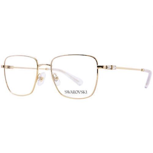 Swarovski SK1003 4004 Eyeglasses Women`s Gold Full Rim Rectangle Shape 53mm