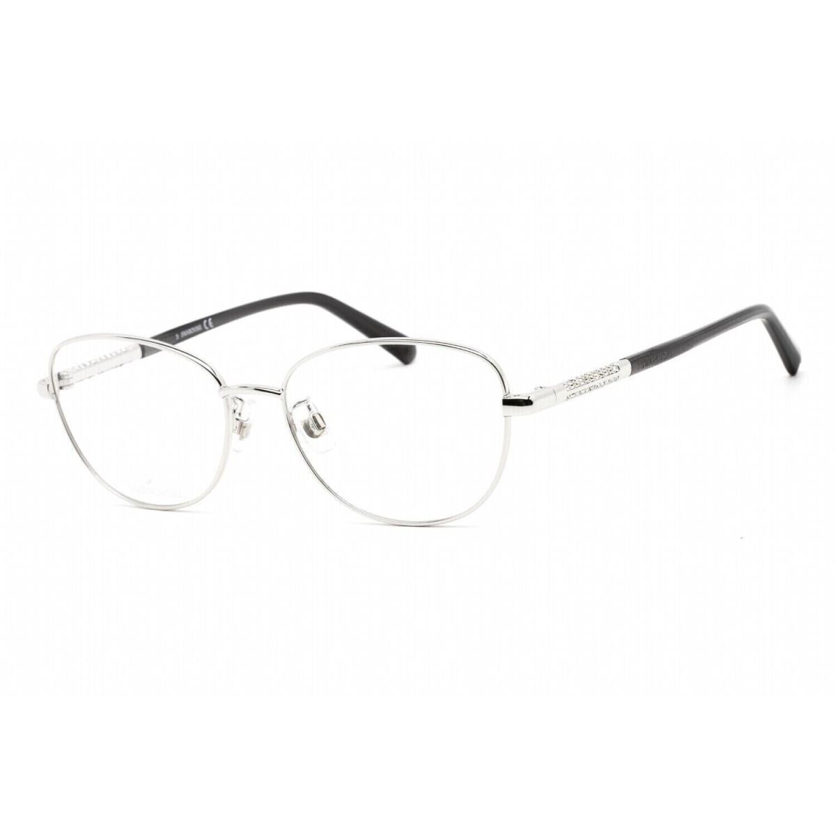 Swarovski SK5386 H 016 Round Shiny Palladium Eyeglasses