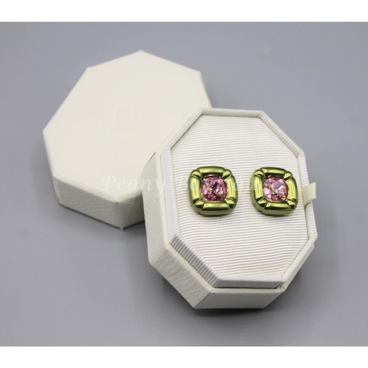 Swarovski 5600778 Dulcis Earrings Jewelry Stud Studs Green Pink Modern Fashion