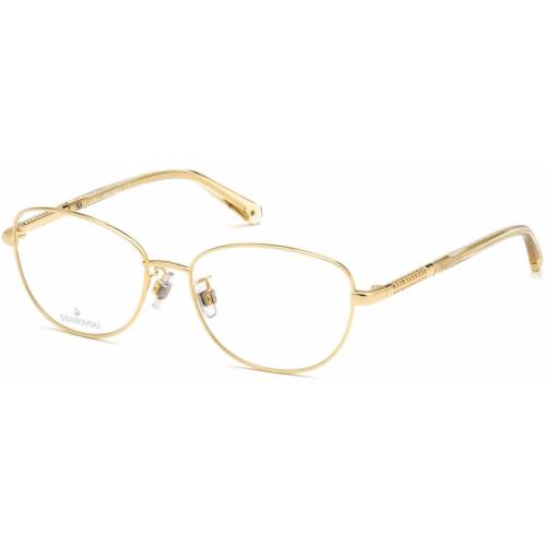 Swarovski SK5386 H 030 Round Shiny Deep Gold Eyeglasses