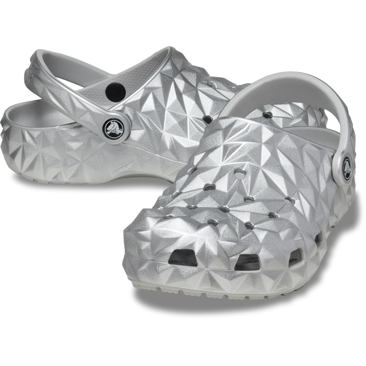 Unisex Slippers Crocs Classic Geometric Clog Silver