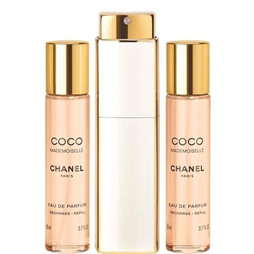 Chanel Coco Mademoiselle 3 x 0.7 oz Eau De Parfum Edp Twist and Spray