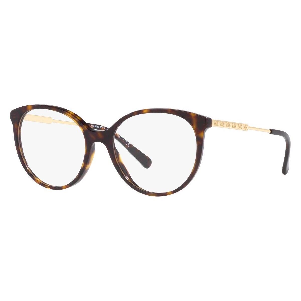 Michael Kors Palau MK4093 Eyeglasses Round 52mm - Frame: Dark Tortoise, Lens: Demo