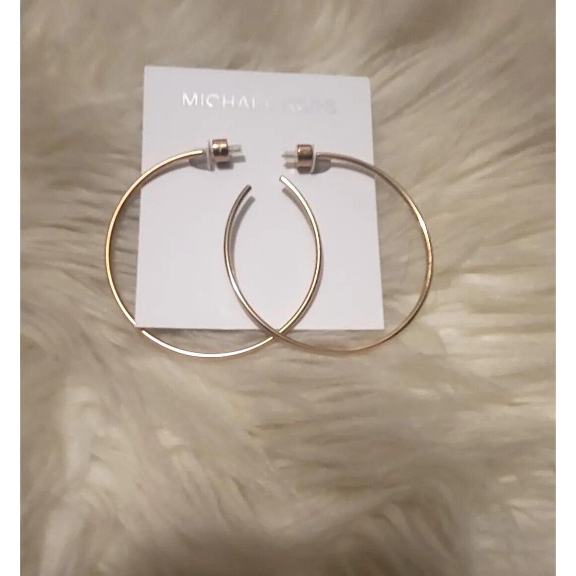 Michael Kors Outlets Hoops Large Earrings Rose Gold