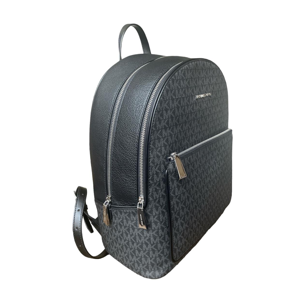 Michael Kors Timeless Monogram Padded Tech Compartment Adina Black LG Backpack