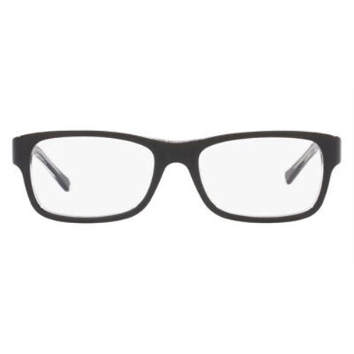 Ray-ban RX5268 Eyeglasses Unisex Black on Transparent Square 52