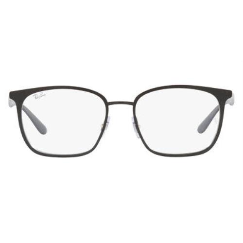 Ray-ban RX6486 Eyeglasses Unisex Matte Black on Black Square 54