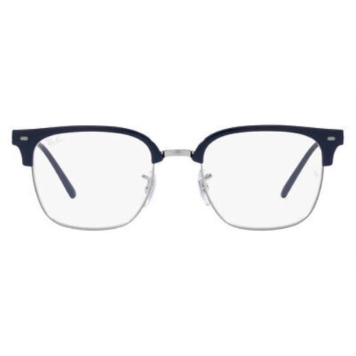 Ray-ban New Clubmaster RX7216 Clubmaster RX7216 Eyeglasses Unisex Square 49mm - Frame: Blue on Gunmetal, Lens: