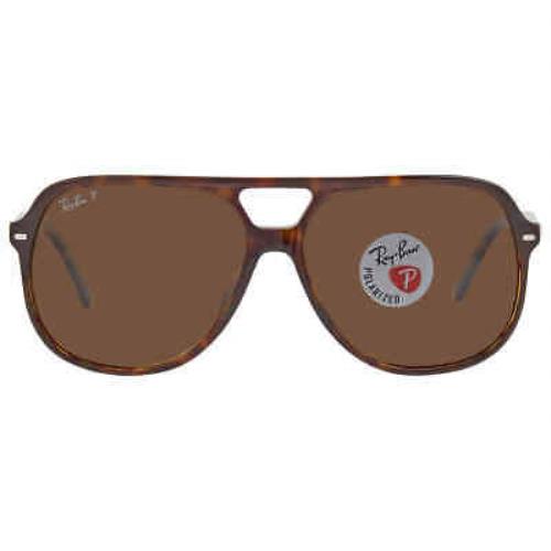 Ray Ban Bill Polarized Brown Classic B-15 Aviator Unisex Sunglasses RB2198 - Frame: Brown, Lens: Brown