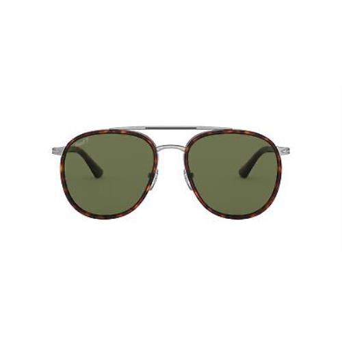 Persol PO2466S 513_58 Gunmetal Havana Polarized Green 56 mm Men`s Sunglasses