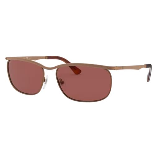 Persol 0PO2458S Key West 1081AL Light Brown/purple Polarized Men`s Sunglasses