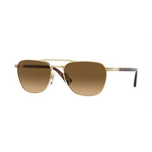 Persol PO2494S 1142M2 Pillow Gold Polarized Brown Grad 53 mm Men`s Sunglasses