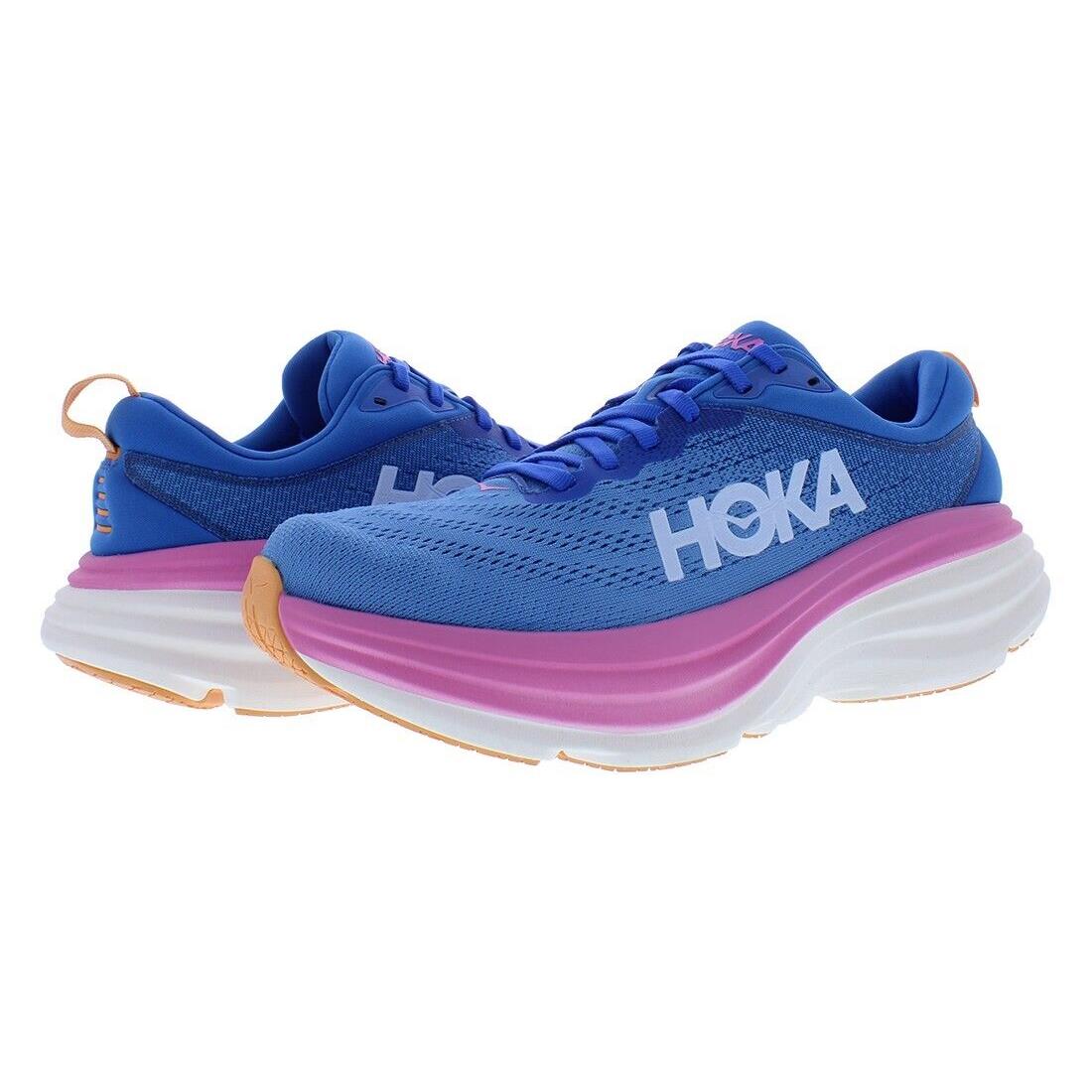 Hoka One One Bondi 8 Womens Shoes Size 8 - Coastal Sky/All Aboard, Full: Coastal Sky/All Aboard