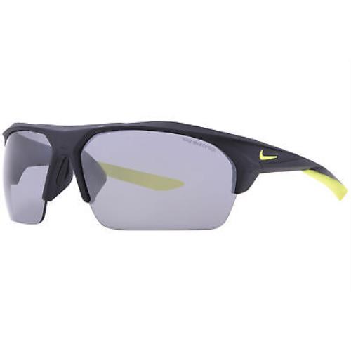 Nike Terminus EV1030 070 Sunglasses Men`s Matte Black/grey Silver Flash 76mm