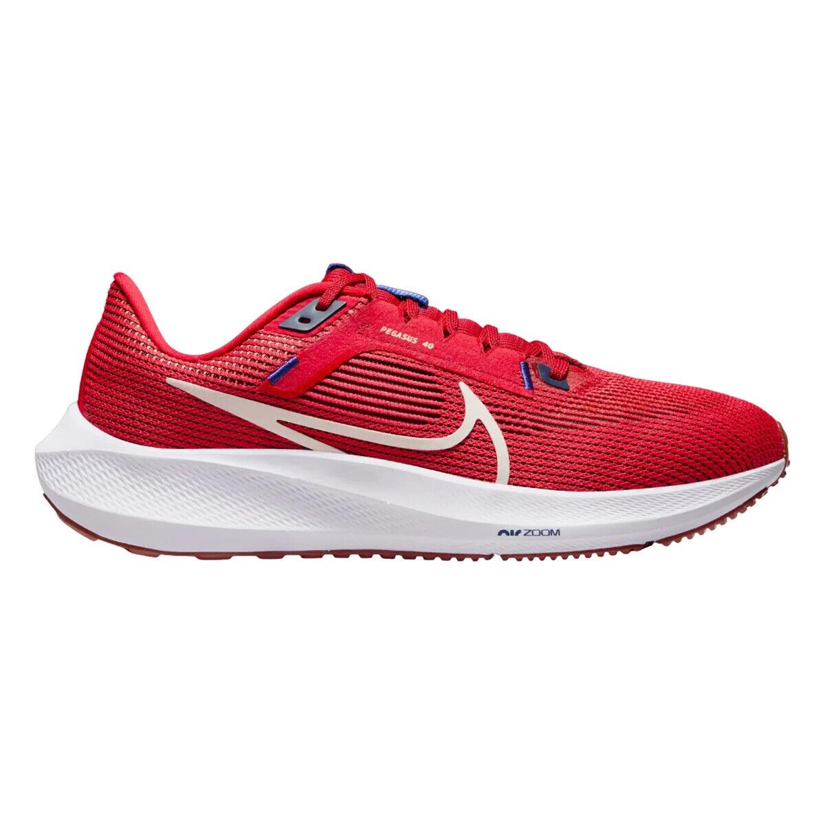 Nike Air Zoom Pegasus 40 Running Shoes Red / Sea Glass Sz 8 DV3853 600 - Red