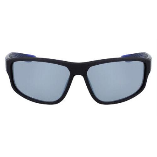 Nike Brazen Fuel DJ0805 Sunglasses Rectangle 62.1mm - Frame: , Code: 451 Matte Obsidian/Grey-Silver Fla
