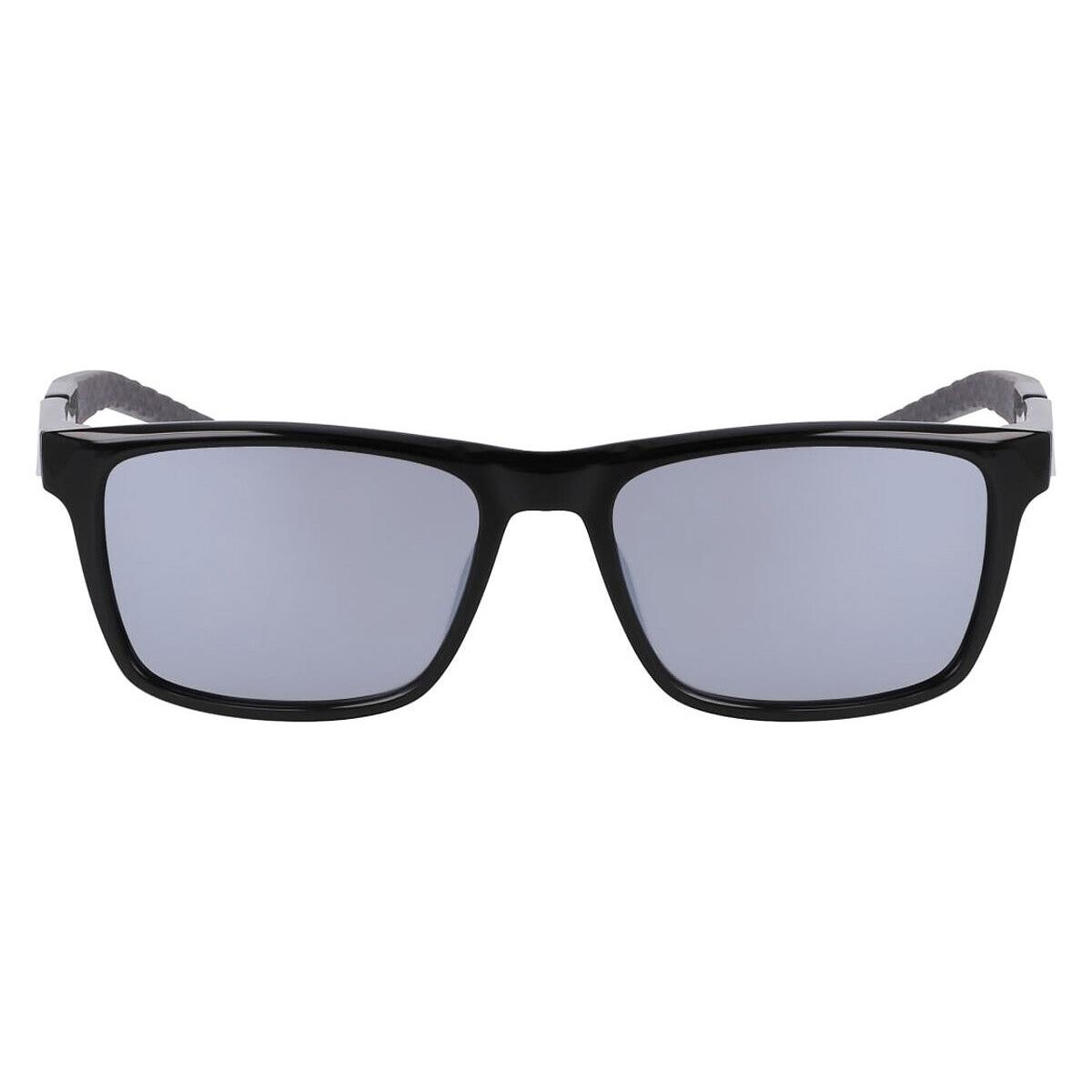 Nike Nik Sunglasses Men Matte Black / Silver Flash 55mm