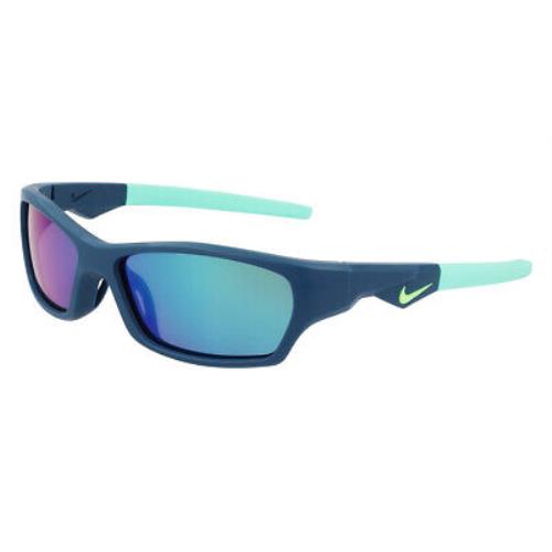 Nike Jolt M DZ7379 Sunglasses Matte Space Blue Green Mirrored 57mm