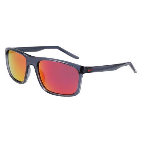 Nike Fire L P FD1819 Sunglasses Dark Gray Polarized Red Flash 58mm