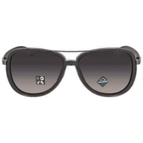 Oakley Split Time Prizm Grey Gradient Pilot Ladies Sunglasses OO4129 412917 58 - Frame: Black, Lens: Gray