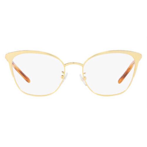 Tory Burch TY1076 Eyeglasses Women Shiny Gold Square 53mm