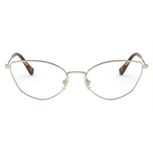 Miu Miu MU 51SV Eyeglasses Women Gold Cat Eye 54mm