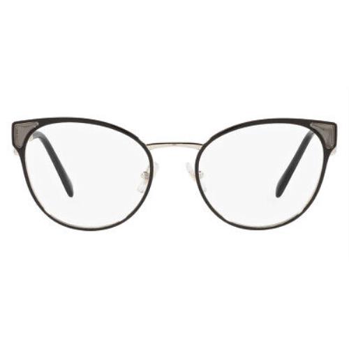 Miu Miu MU 52TV Eyeglasses Women Black Oval 52mm