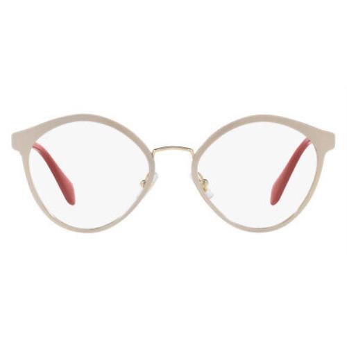 Miu Miu MU 52QV Eyeglasses RX Women Pink Oval 52mm