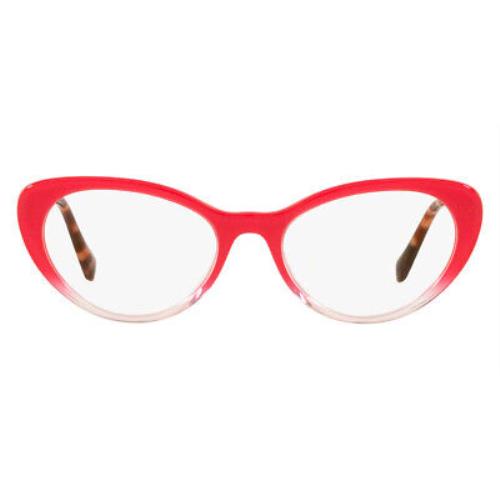 Miu Miu MU 05RV Eyeglasses Women Red Cat Eye 51mm