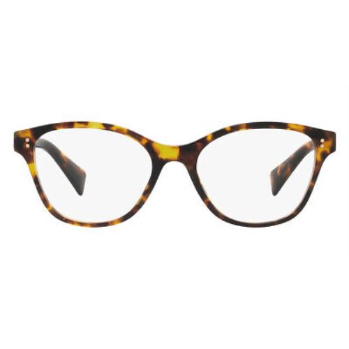 Miu Miu MU 02UV Eyeglasses Women Honey Havana Square 54mm