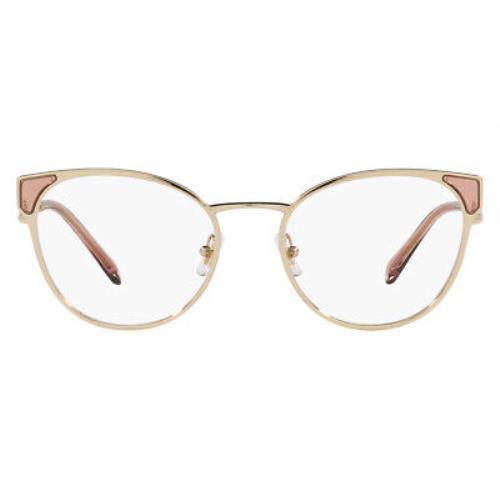 Miu Miu MU 52TV Eyeglasses Women Gold Oval 52mm