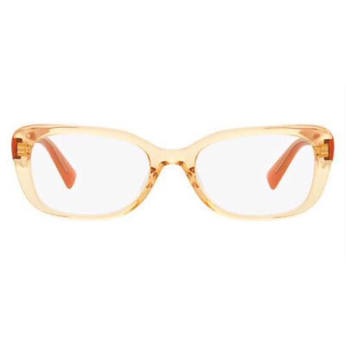 Miu Miu MU 07VV Eyeglasses Women Orange Rectangle 53mm