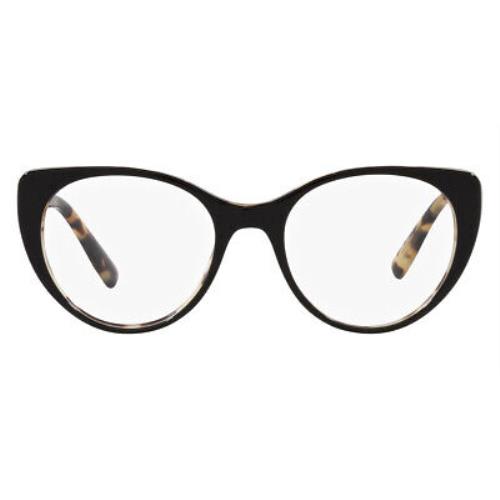 Miu Miu MU 06TV Eyeglasses Women Black Cat Eye 50mm