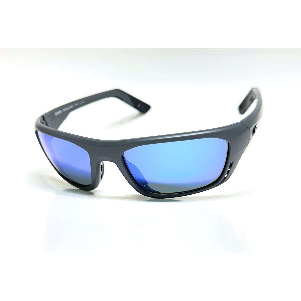 Costa Del Mar Sunglasses Whitetip Pro Matte Gray Blue Mirror Glass 580 Lens