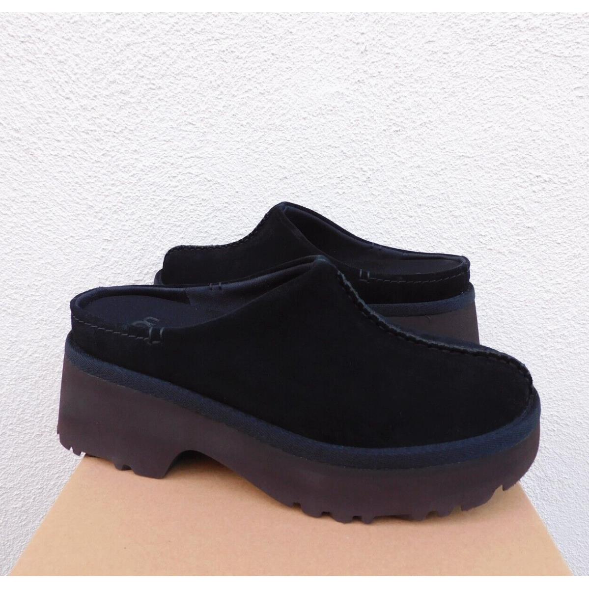 Ugg New Heights Clog Black Suede 2 Heights Clog Platform Shoes Women US 8/ Eur 39