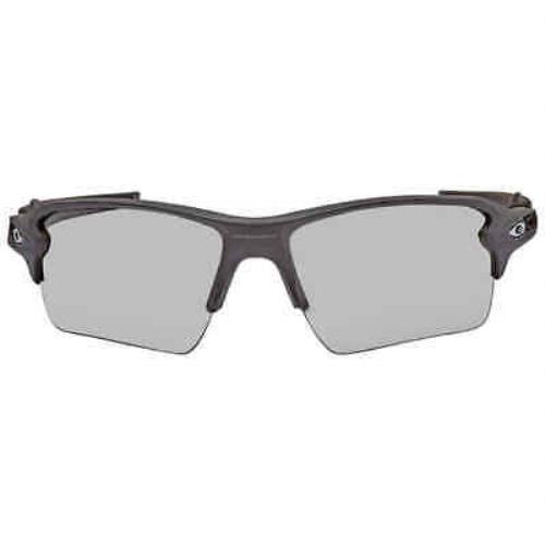 Oakley Flak 2.0 XL Clear to Black Iridium Photochromic Sport Men`s Sunglasses - Frame: Black, Lens: