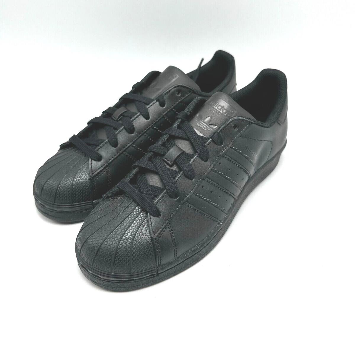 Adidas Originals Superstar Triple Black Youth Shoes B25724 sz 5.5/6.5