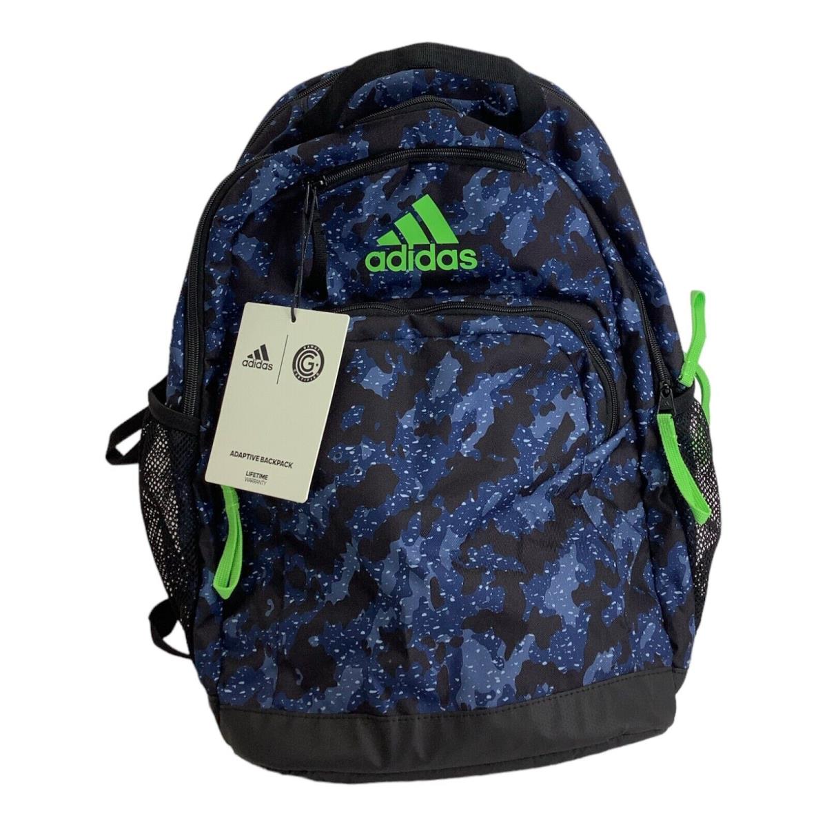 Adidas Adaptive Backpack Laptop Compartment Tablet Sleeve Galaxy Camo Blue