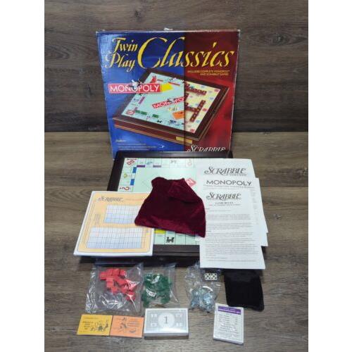 Twin Play Classics 2 In 1 Monopoly Scrabble Collectors Edition 2000 Read Desc