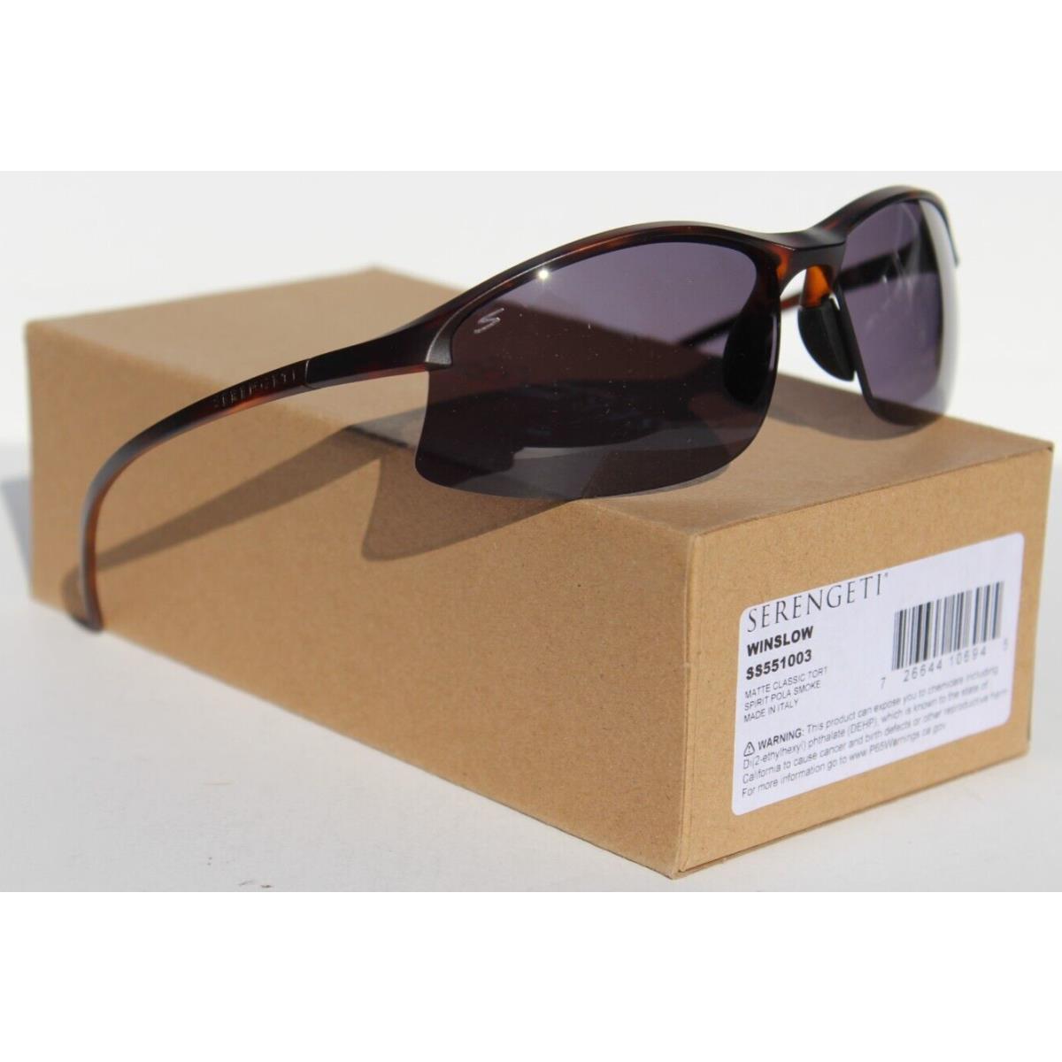 Serengeti Winslow Polarized Sunglasses Matte Tortoise/smoke Gray SS551003 Italy