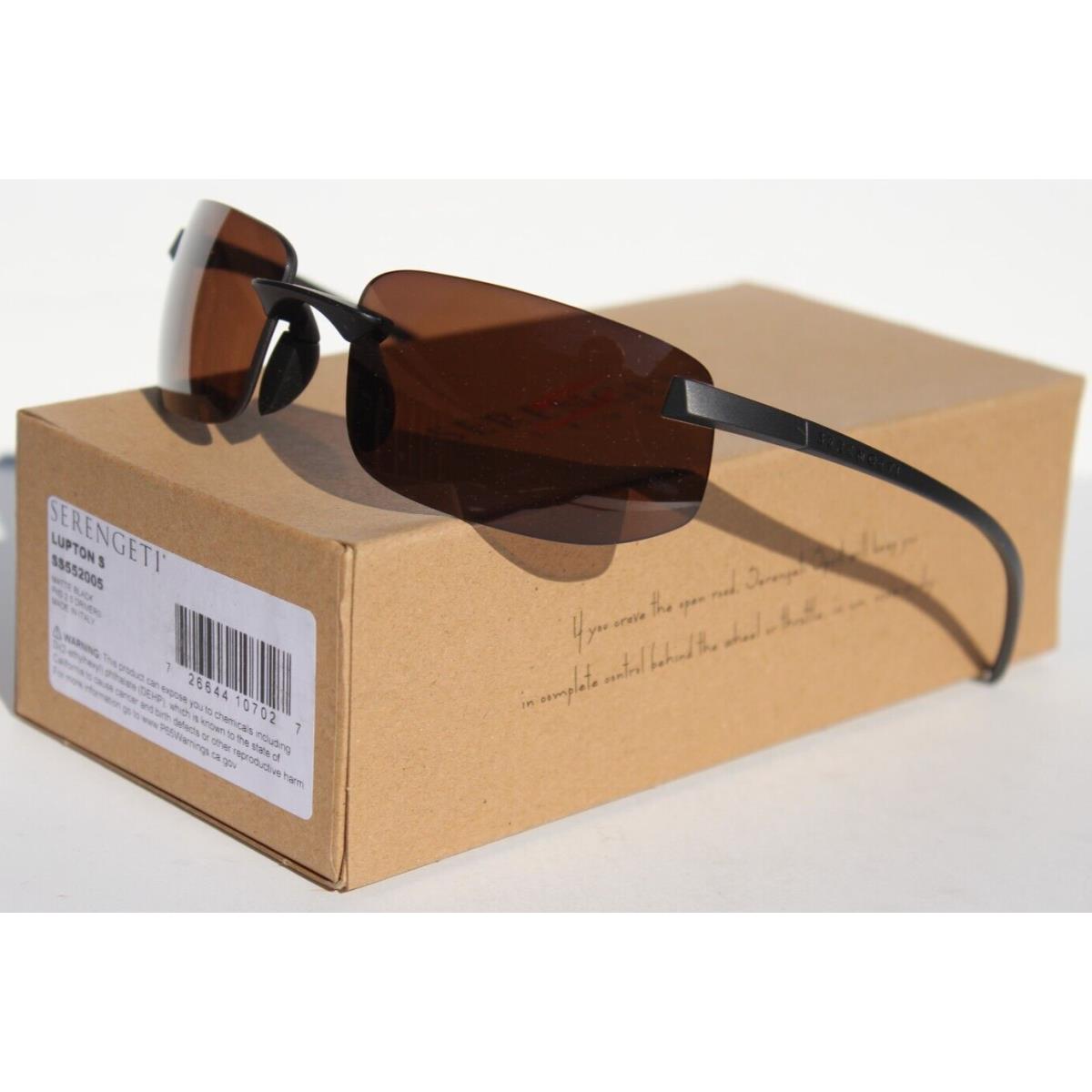 Serengeti Lupton S Polarized Sunglasses Black/phd 2.0 Drivers SS552005 Italy