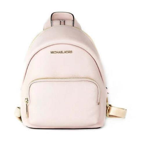 Michael Kors Erin Small Convertible Pink Leather Backpack - Exterior: Pink