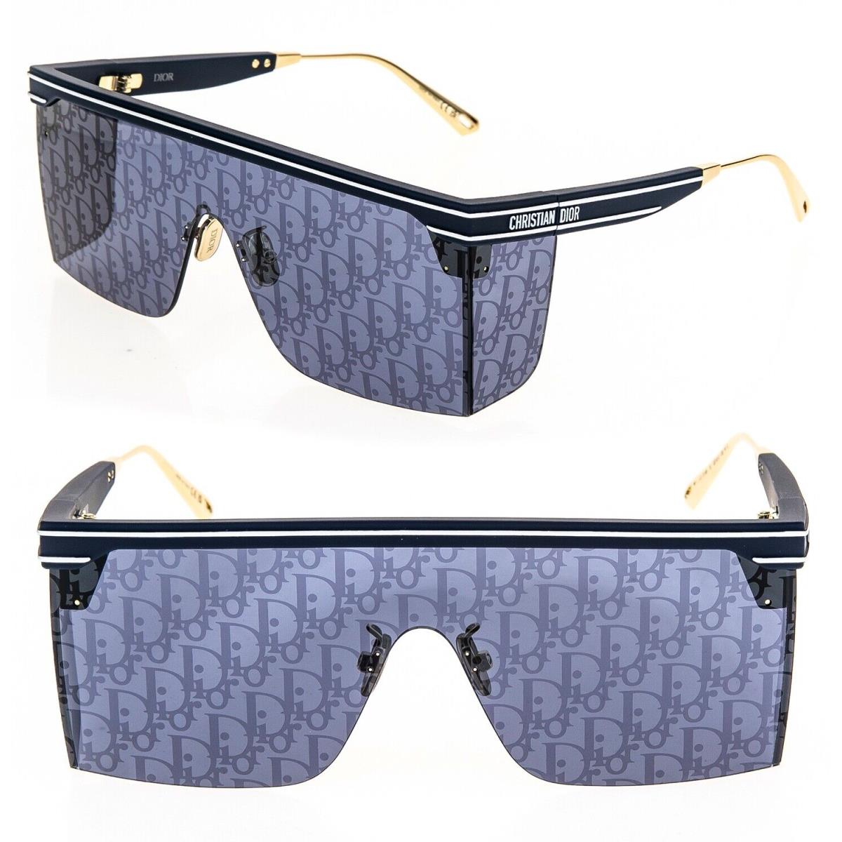 Christian Dior Club Navy Blue Mirror Print Oblique Diorclub M1U Sunglass CD40042