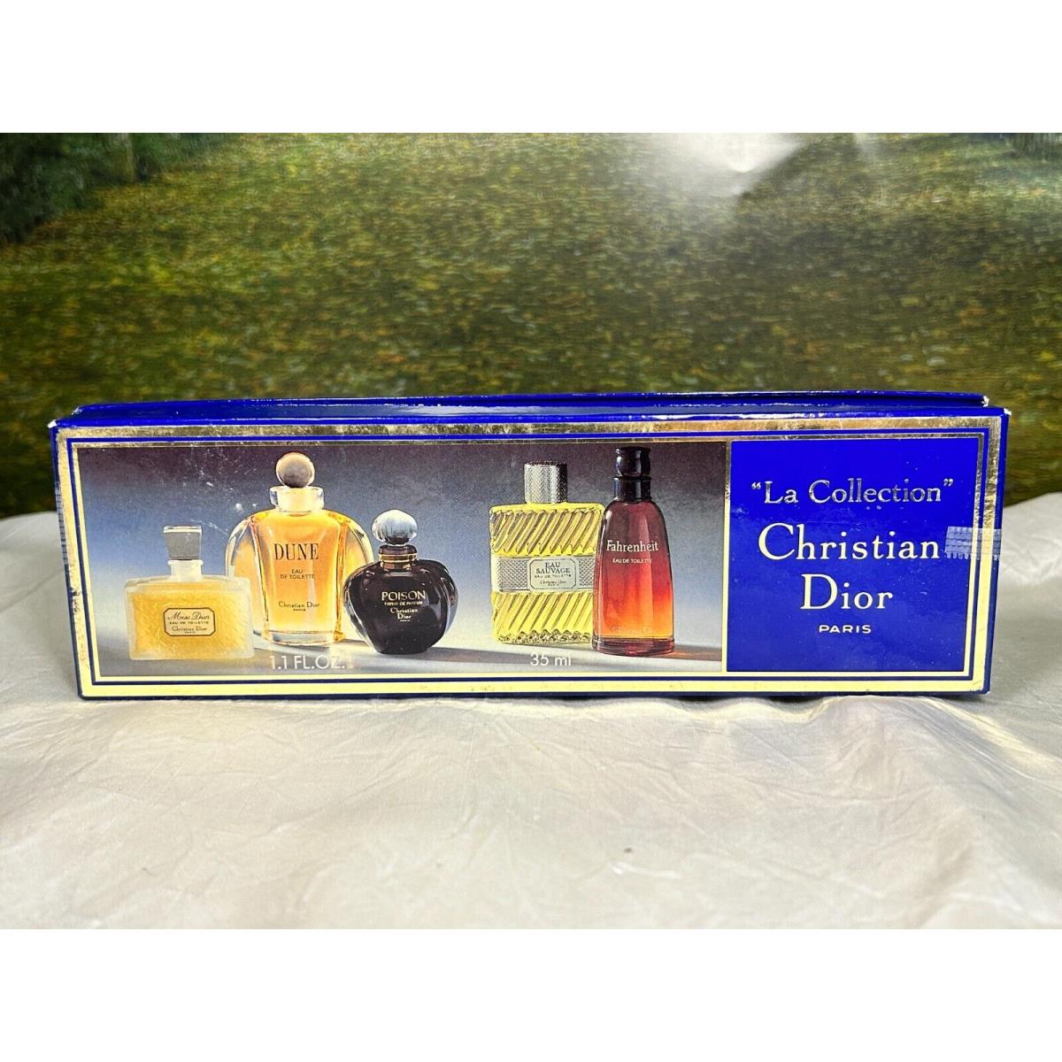 Christian Dior LA Collection 5ML X3 10ML X2 Edt Splashes Vintage Gift Set