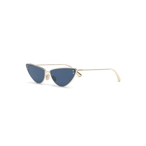 Christian Miss Dior B1U B0B0 Gold/blue Cat Eye Women`s Sunglasses
