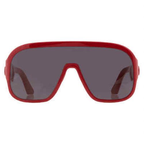 Dior Dark Grey Shield Ladies Sunglasses Diorbobbysport CD40054U 68A 00 - Frame: Red, Lens: Grey