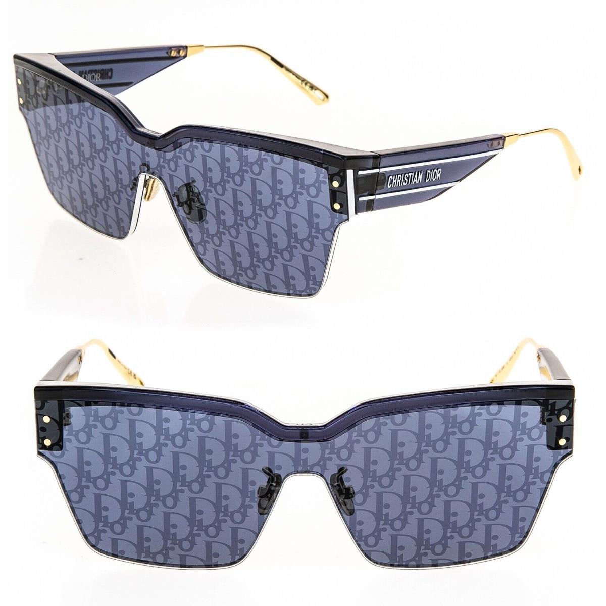 Christian Dior Club Navy Blue Mirror Print Oblique Diorclub M4U Sunglass CD40090